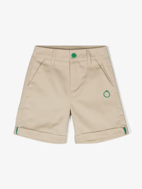 TRUSSARDI JUNIOR logo-embroidered cotton shorts