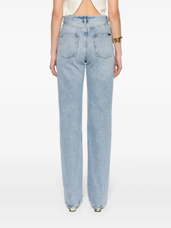 Saint Laurent straight-leg Cotton Jeans - Farfetch
