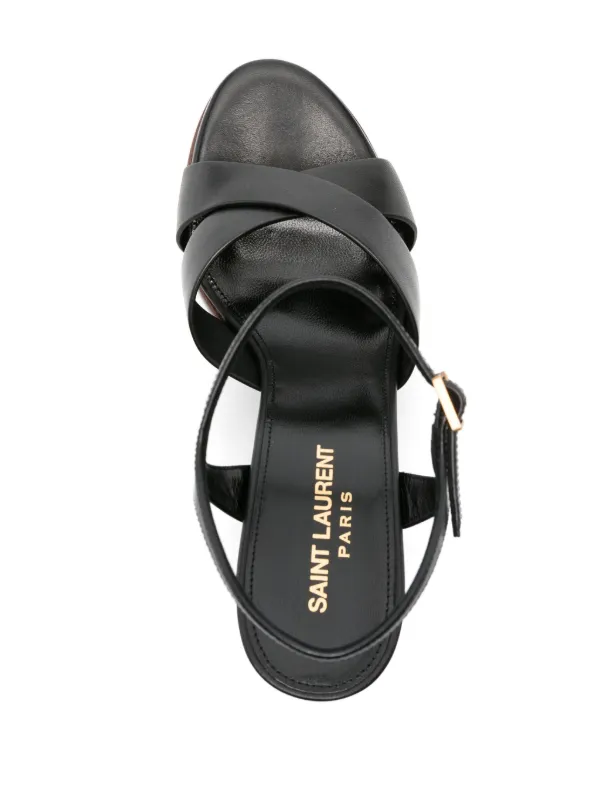 Saint Laurent 125mm Bianca Sandals | Black | FARFETCH NZ