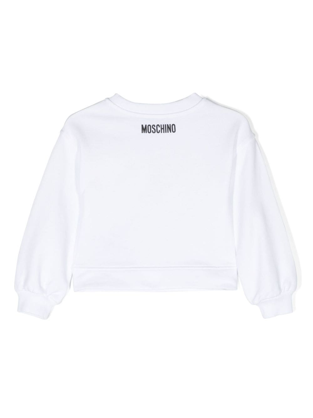 Moschino Kids Katoenen sweater met print Wit