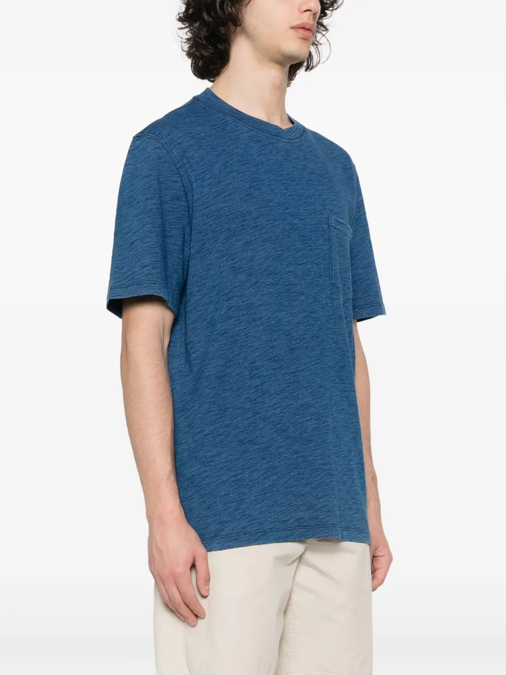 Brunello Cucinelli T-shirt met mélange-effect Blauw