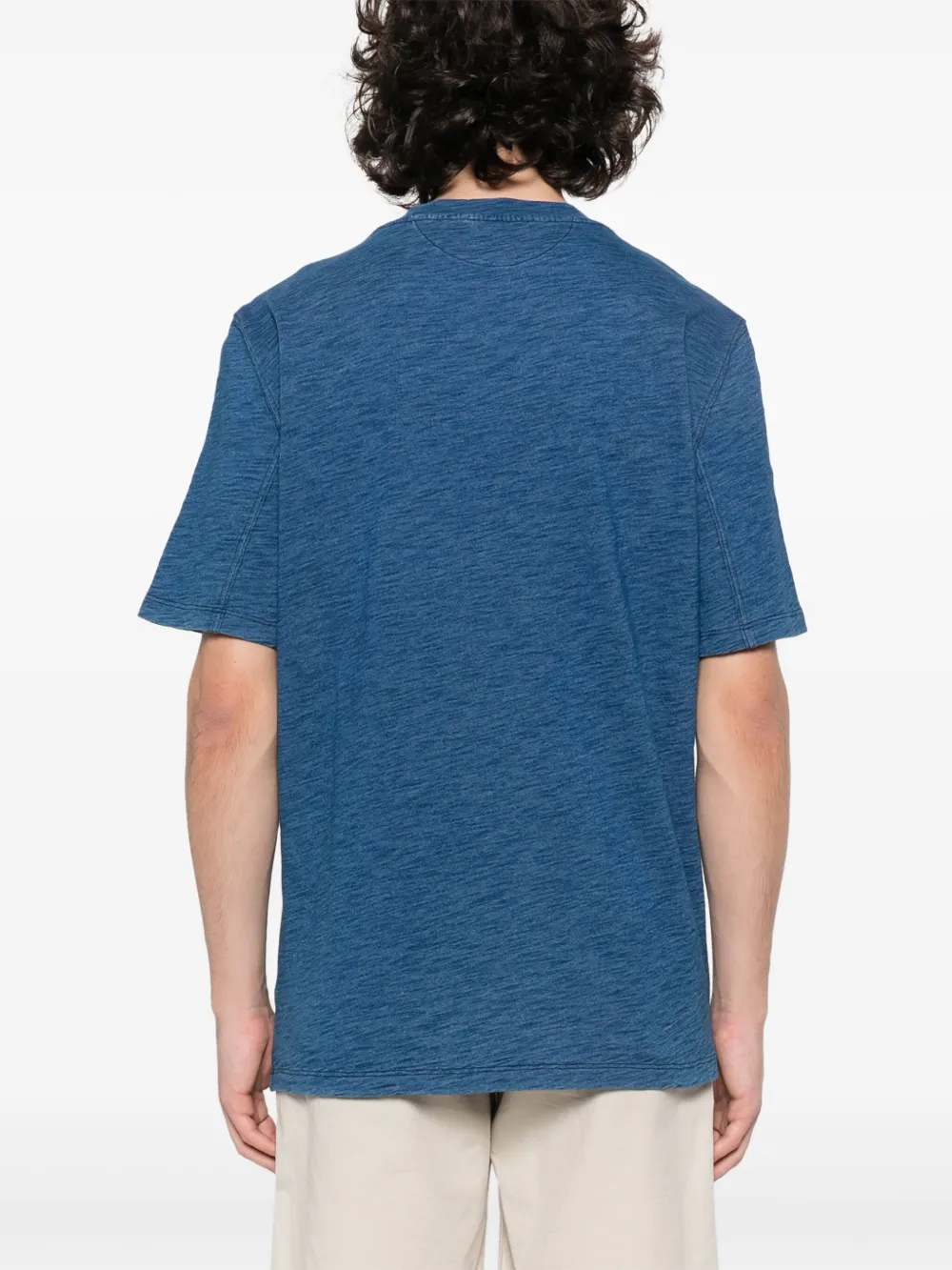 Brunello Cucinelli T-shirt met mélange-effect Blauw