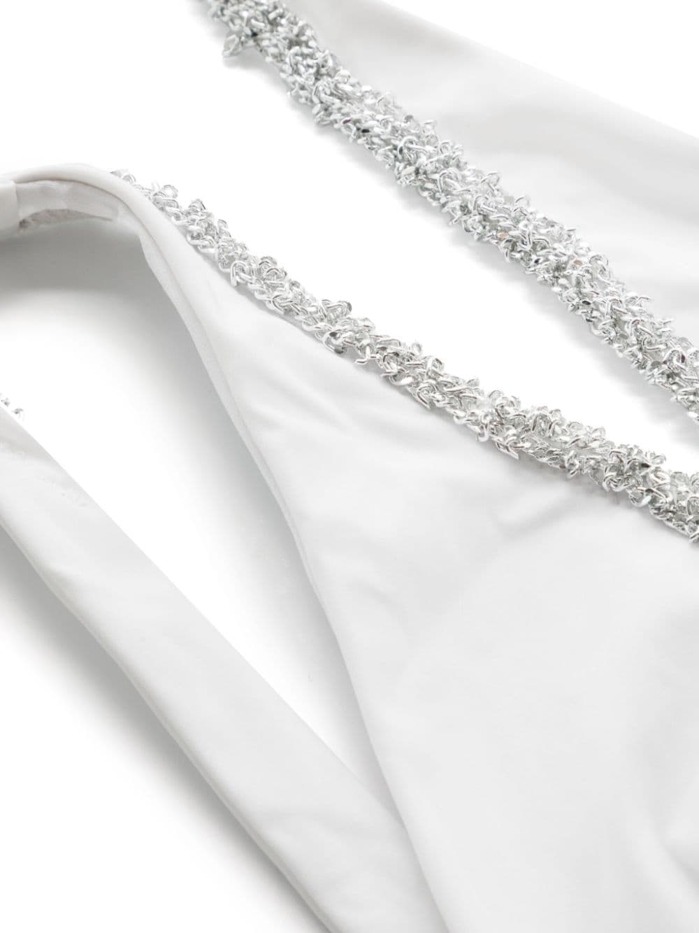 Shop Ermanno Scervino Chain-detail Bikini Top In White