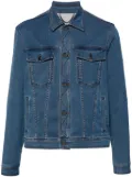 Canali classic-collar denim jacket - Blue