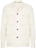 Canali camp-collar shirt jacket - Neutrals