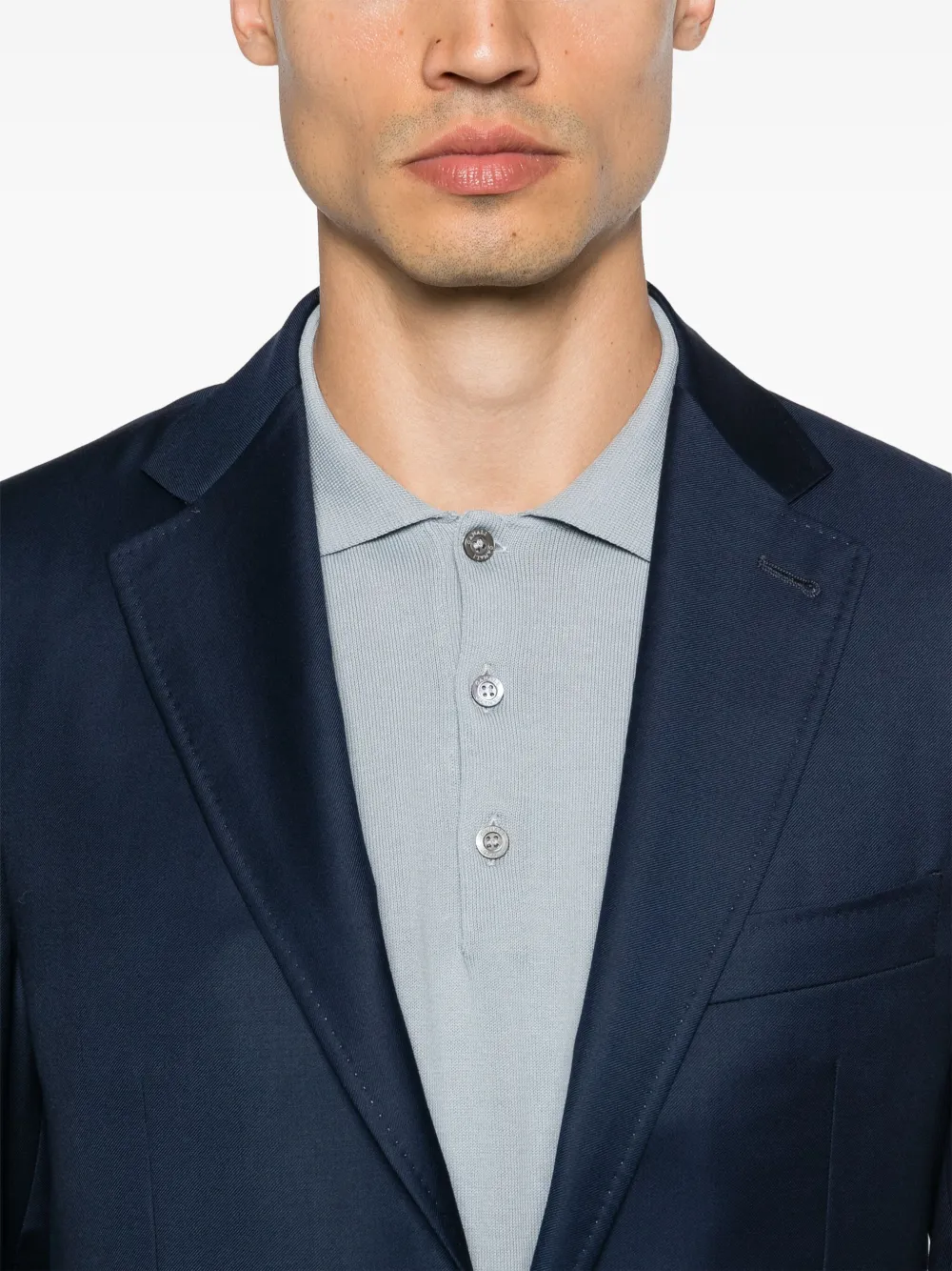 Canali Pak met enkele rij knopen Blauw