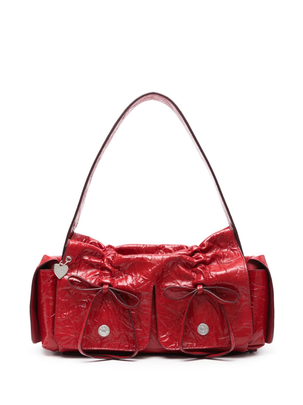 Acne Studios crinkled shoulder bag - Red