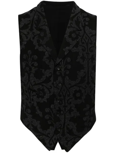 Yohji Yamamoto patterned-jacquard waistcoat