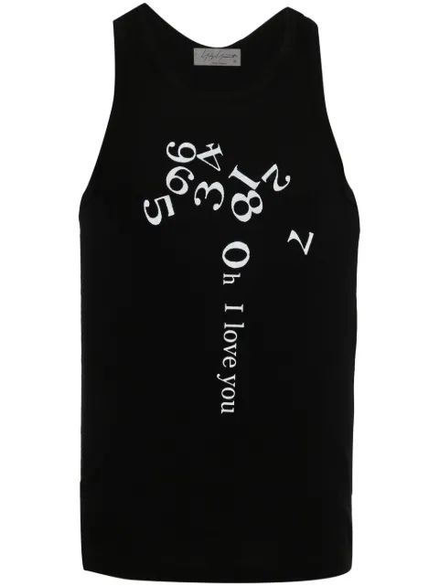 Yohji Yamamoto top con números estampados
