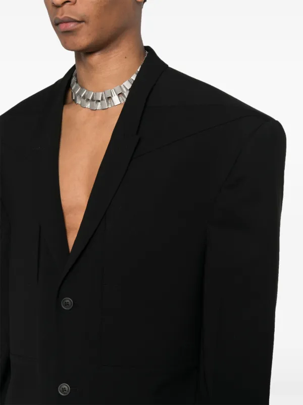 Rick Owens EDFU single-breasted Coat | Black | FARFETCH