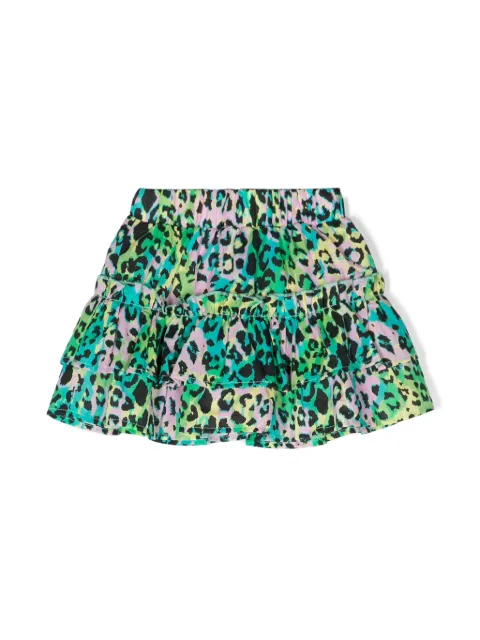 John Richmond Junior leopard-print tiered miniskirt