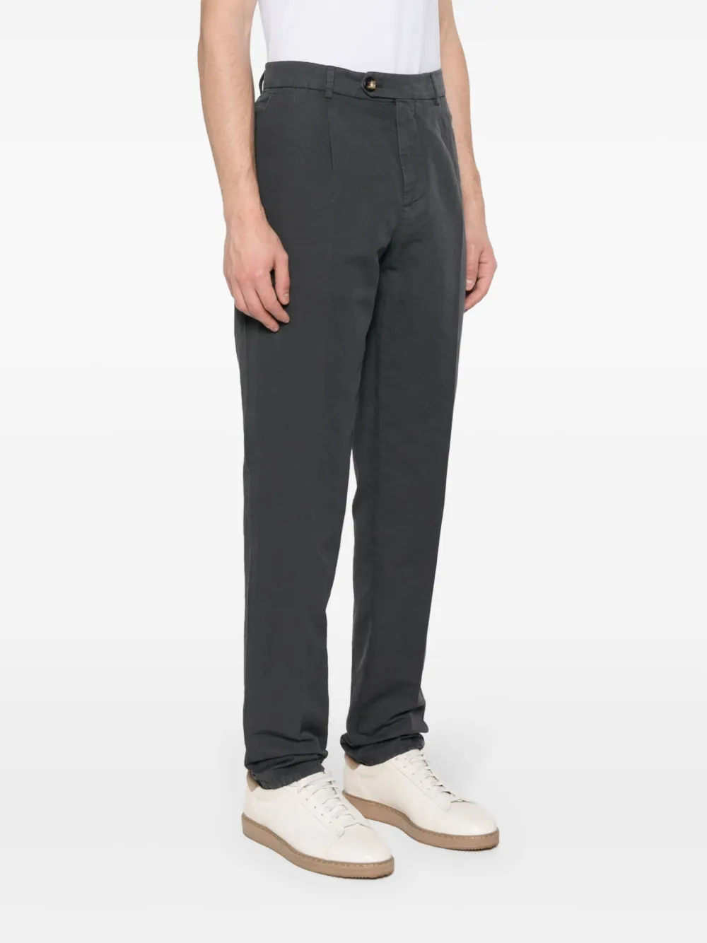 Brunello Cucinelli Chino met toelopende pijpen Grijs
