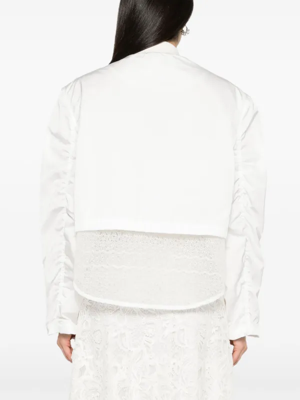 Ermanno Scervino Layered Design Bomber Jacket | Neutrals Ermanno Scervino Layered Design Bomber Jacket | Neutrals