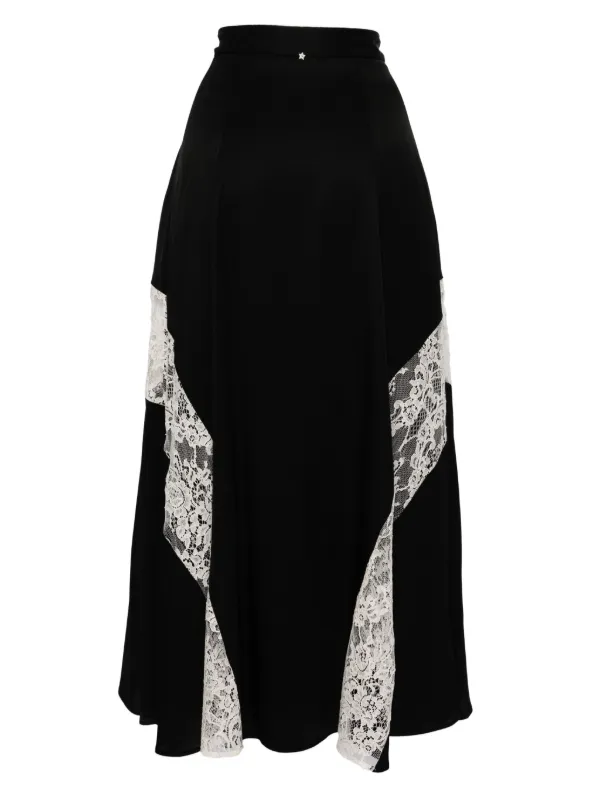 Lorena Antoniazzi high-waist lace-trim Skirt | Black | FARFETCH