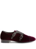 Giuseppe Zanotti Johnny Crystal embellished monk-strap loafers - Red