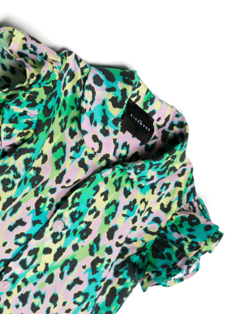 John Richmond Junior Shirt met abstracte luipaardprint Groen