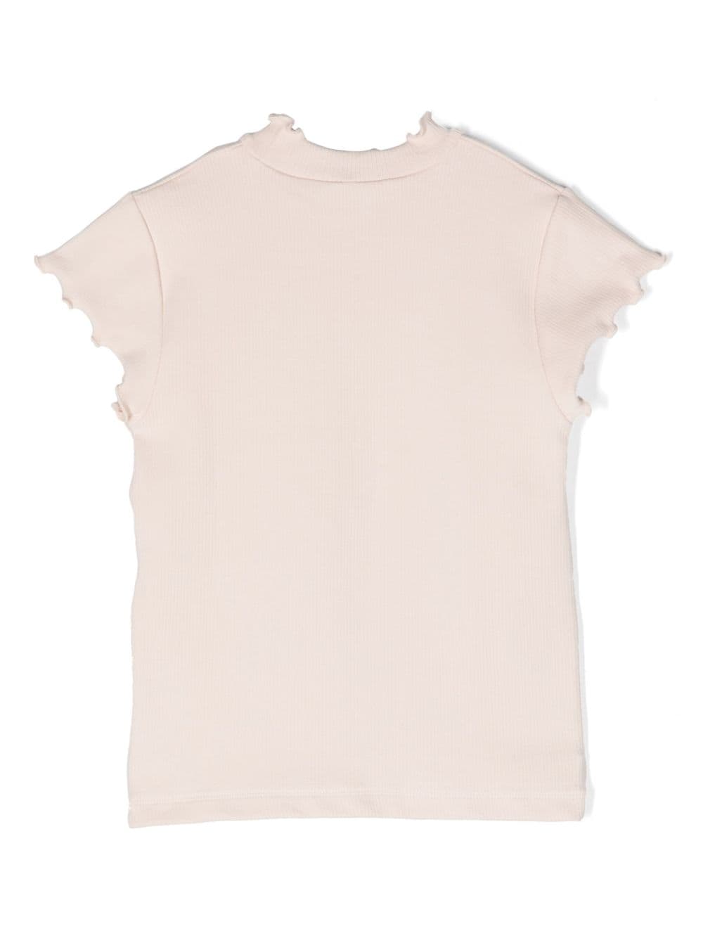 Shop Donsje Aurore Fine-ribbed T-shirt In 粉色