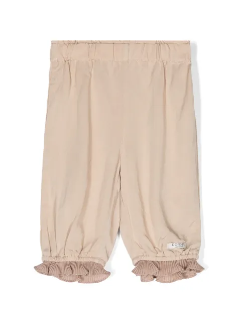 Donsje ruffled-trim twill trousers