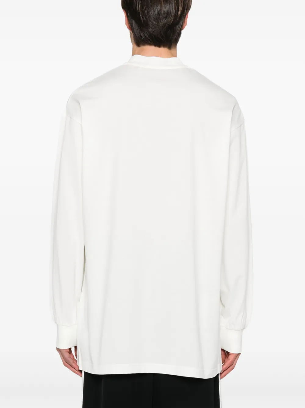 Shop Y-3 Logo-print Longsleeved Jersey In White