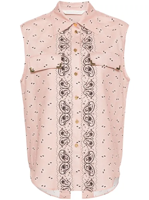 Palm Angels paisley-print sleeveless shirt