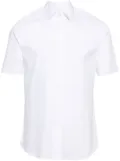 Canali classic-collar short-sleeve shirt - White