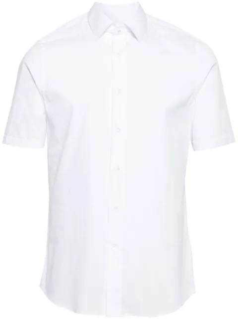 Canali classic-collar short-sleeve shirt