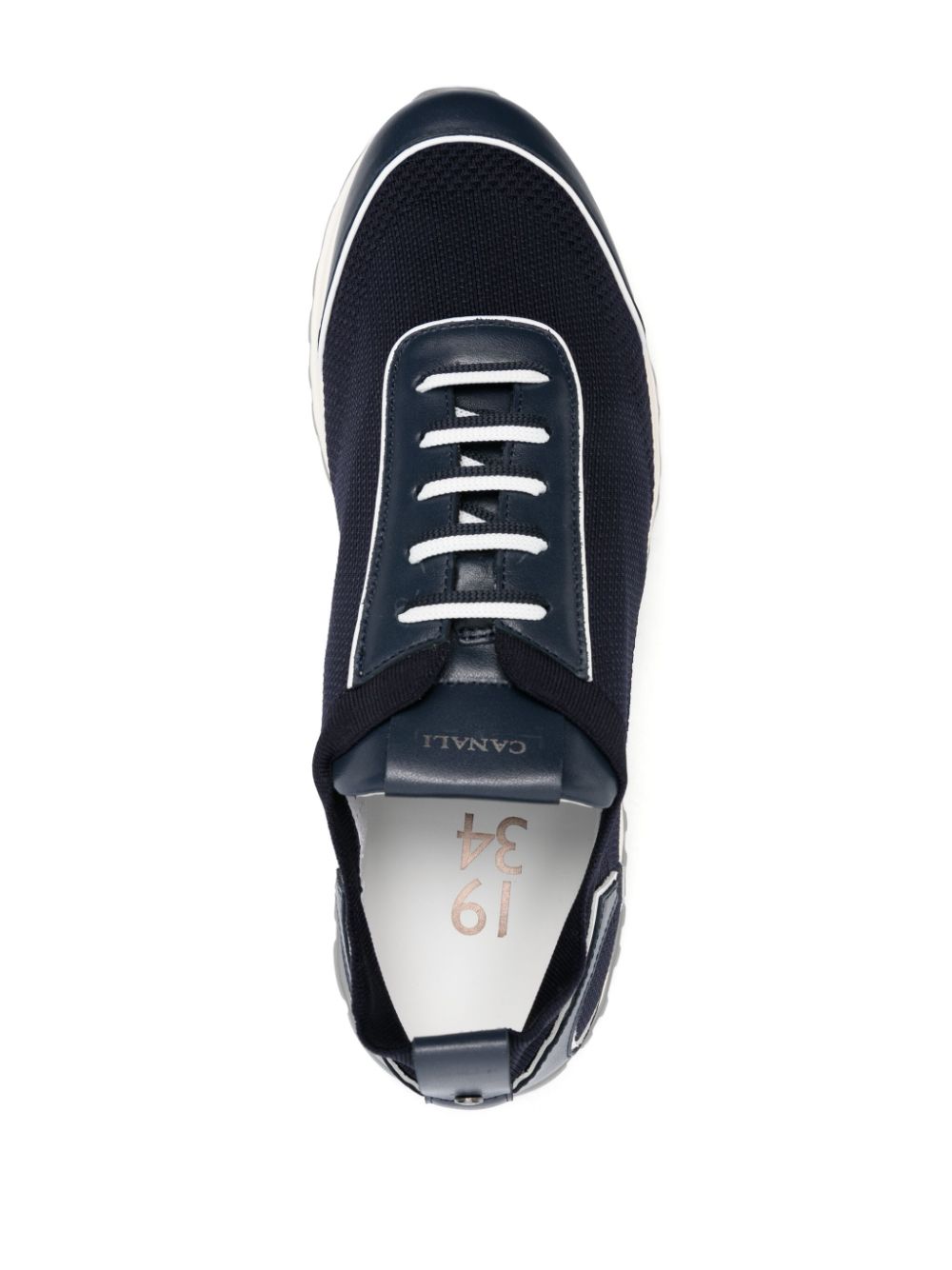 Canali Sneakers met logo-applicatie Blauw