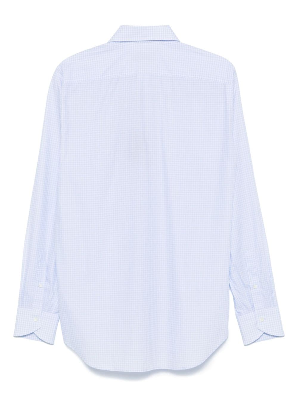 Canali Overhemd met gingham ruit - Blauw