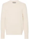 Canali crew-neck cotton jumper - Neutrals