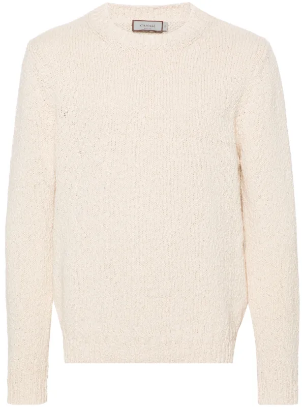 Canali crew-neck Cotton Jumper Neutrals FARFETCH ID
