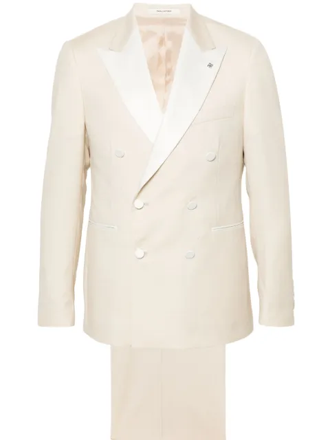 Tagliatore patterned-jacquard double-breasted blazer 