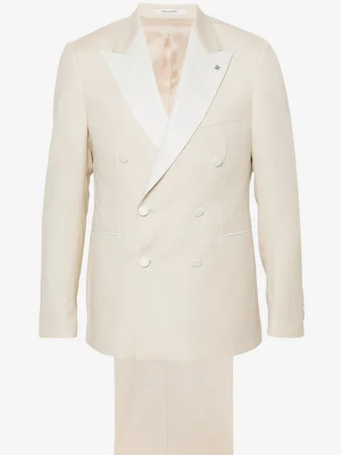Tagliatore patterned-jacquard double-breasted blazer