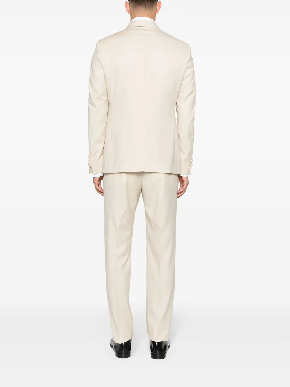 TAGLIATORE PATTERNED-JACQUARD DOUBLE-BREASTED BLAZER