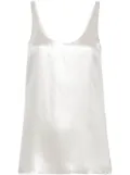 Chloé silk-lamé tank top - Silver