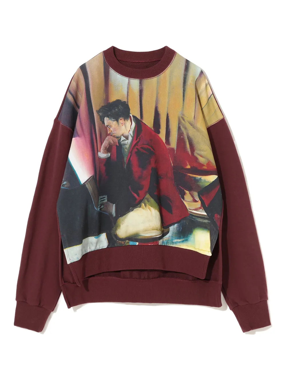 Undercover Graphic-print Sweatshirt In Burgundy