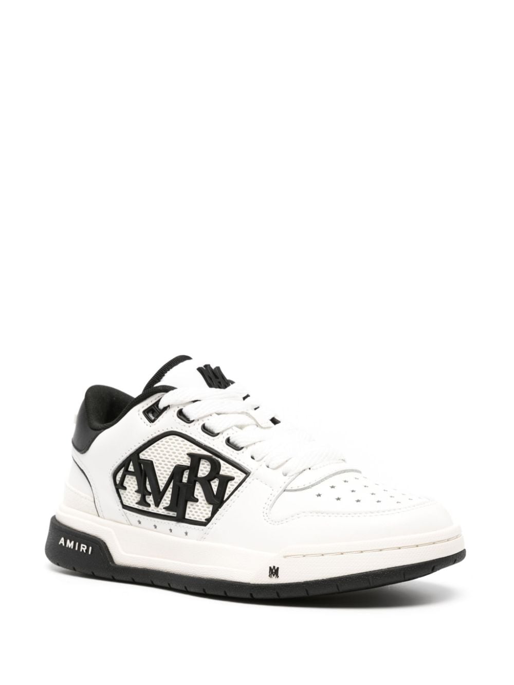 Shop Amiri Classic Low Leather Sneakers In White