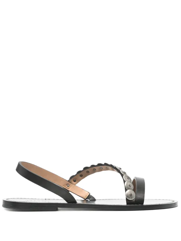 ISABEL MARANT Misee Studded Leather Sandals Black FARFETCH CA
