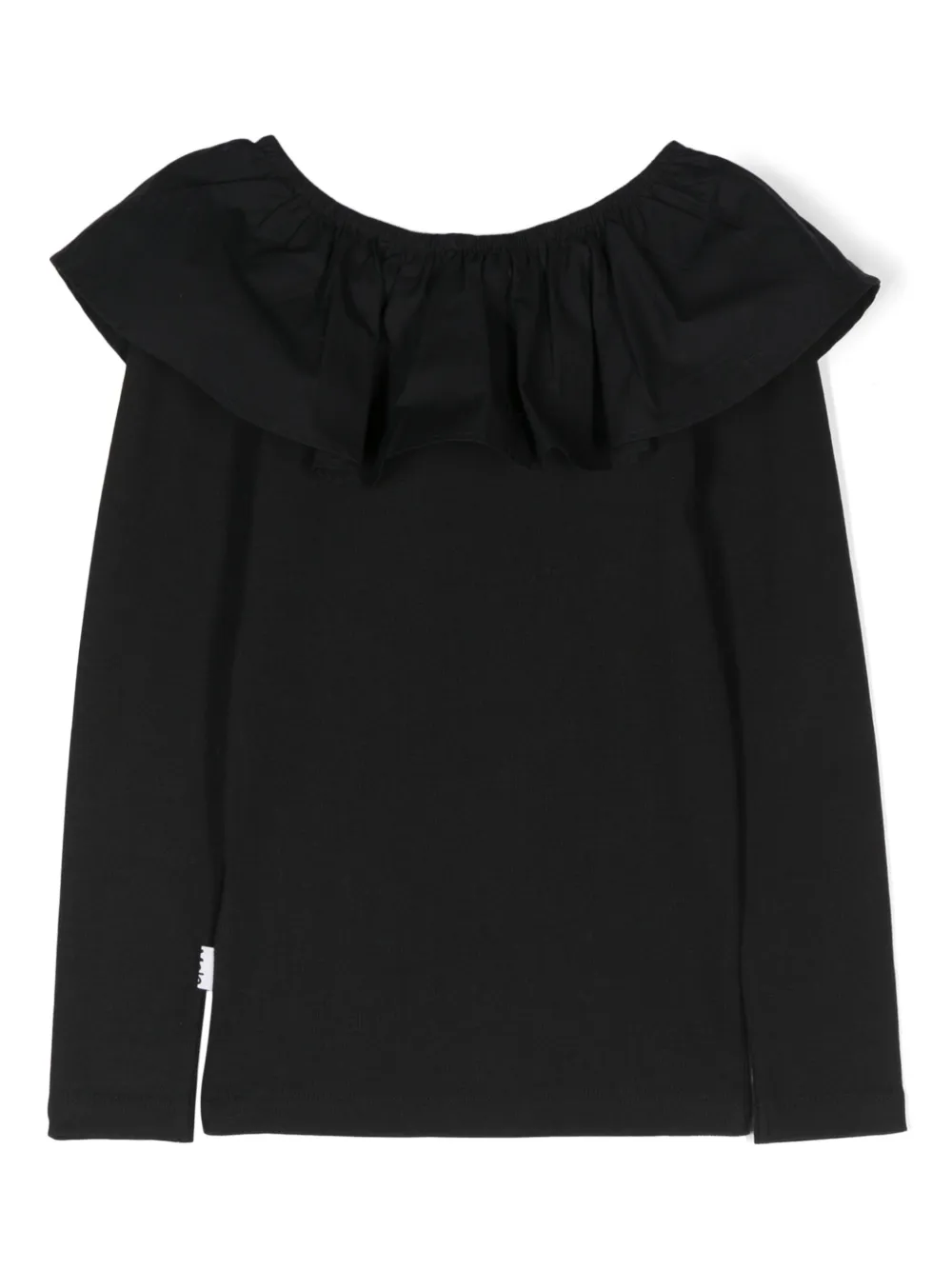 Molo T-shirt met ruchekraag - Zwart
