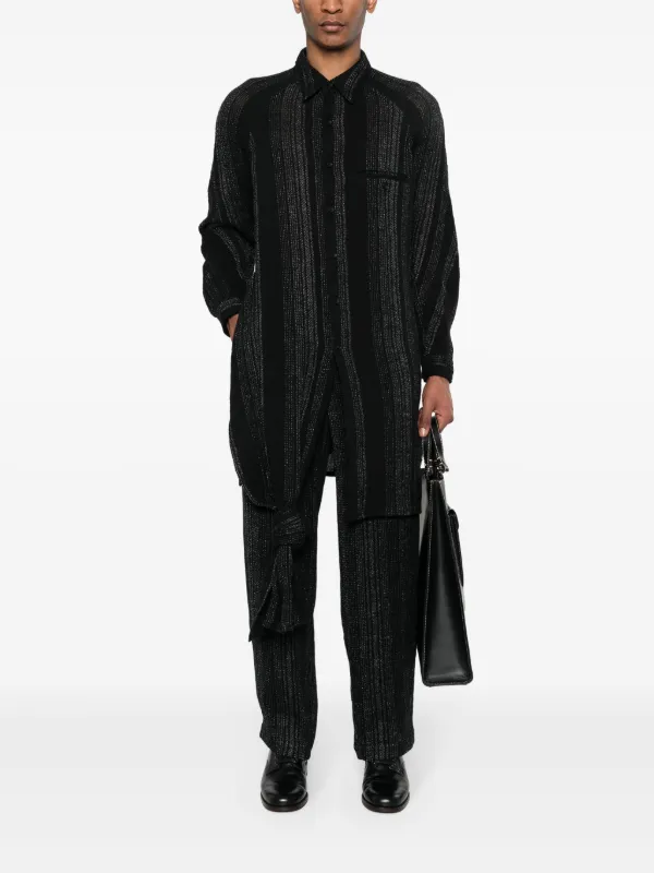 Yohji Yamamoto Z-stripe wide-leg Trousers | Black | FARFETCH CA