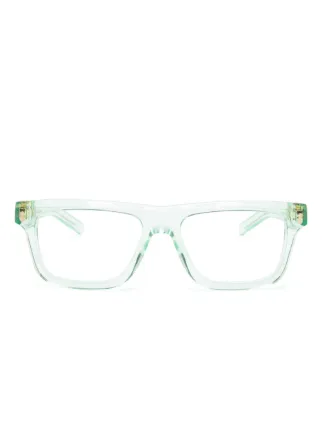 Gucci Eyewear Transparent square-frame Glasses | Green | FARFETCH CA