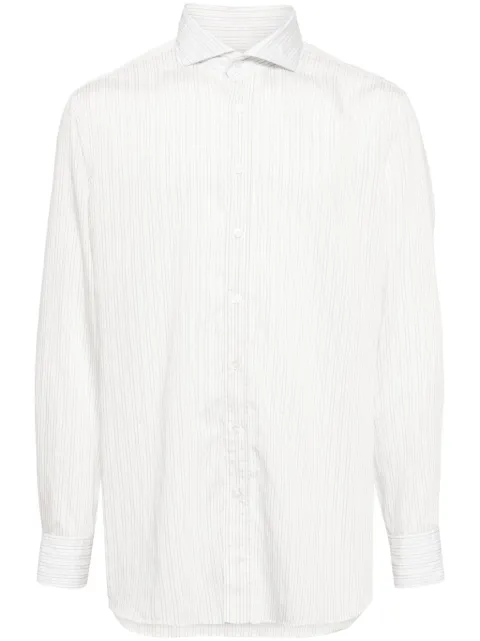 Lardini camisa con botones y rayas estampadas