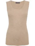 Lorena Antoniazzi sleeveless ribbed-knit top - Gold