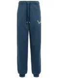 Lanvin logo-print cotton track pants - Blue