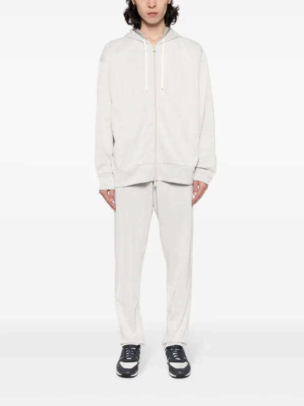 LARDINI｜HOOD/ZIP-UP (EQLMML360EQ62030 999) Lardini zip-up Hoodie | White | FARFETCH NZ