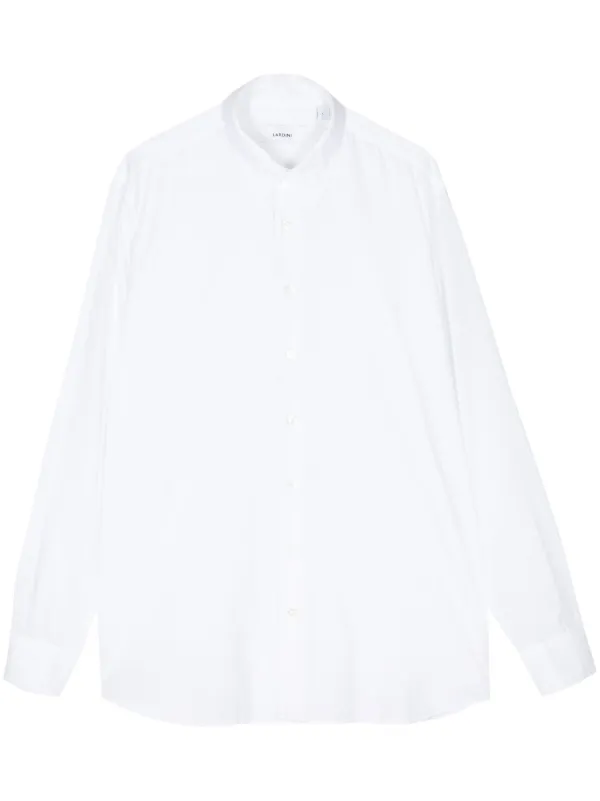 Lardini Drop-shoulder Long-sleeve Shirt in White