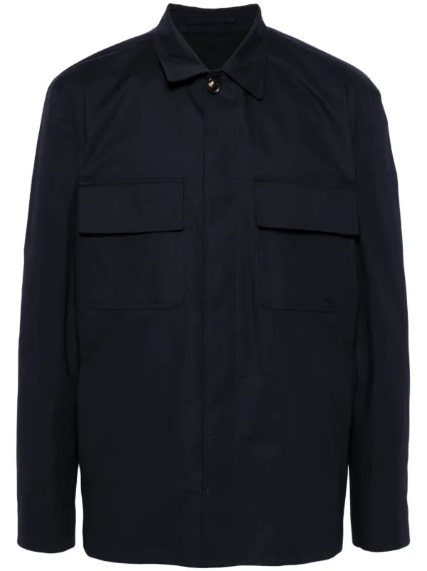 Lardini フラップポケット シャツジャケット | ブルー | FARFETCH JP