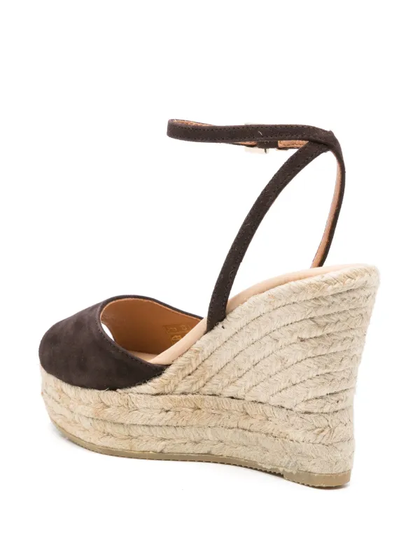 Manebi 110mm Suede Espadrilles Brown FARFETCH IN