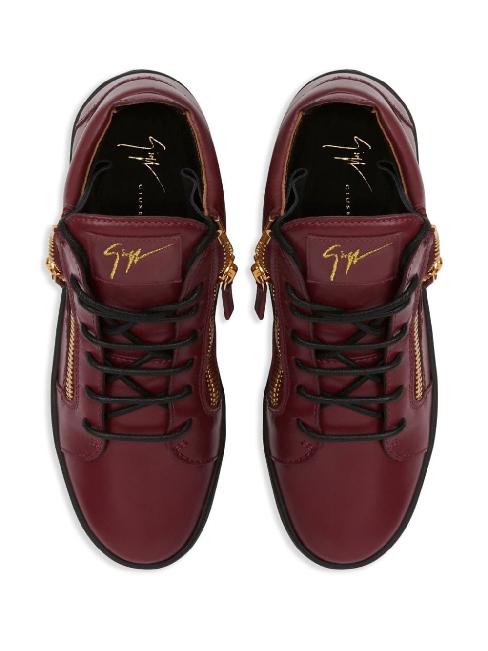 Shop Giuseppe Zanotti Kriss High-top Leather Sneakers In Red
