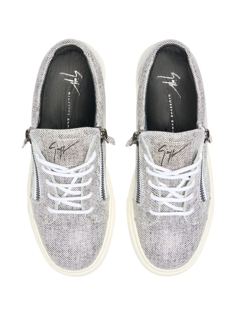 Giuseppe Zanotti Gail Leather Low-top Sneakers In Black