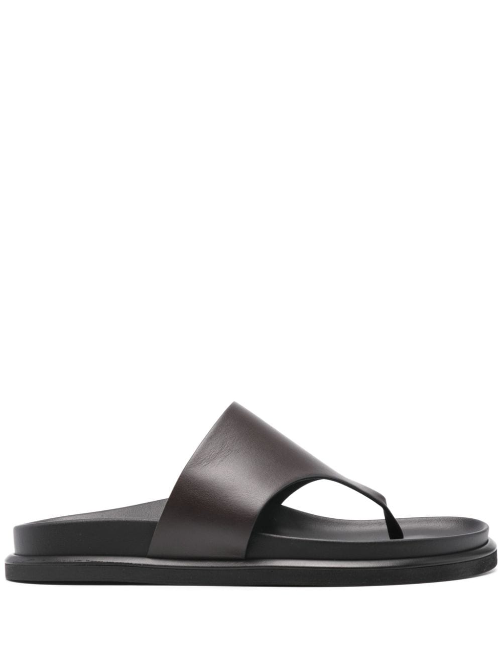 P.a.r.o.s.h Leather Slip-on Sandals In Brown